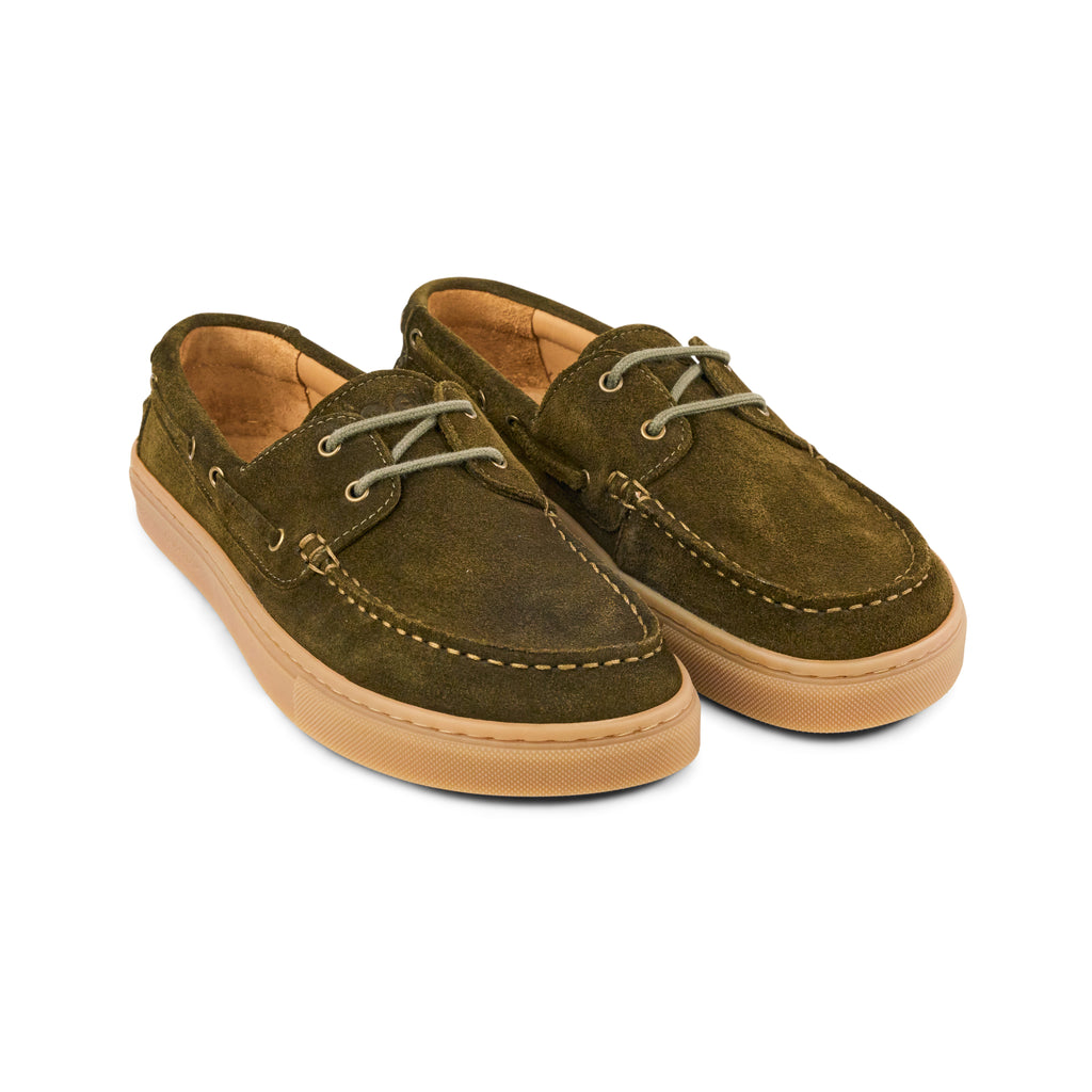 Koel Hivera Suede Khaki - Naúticos barefoot de mujer verdes