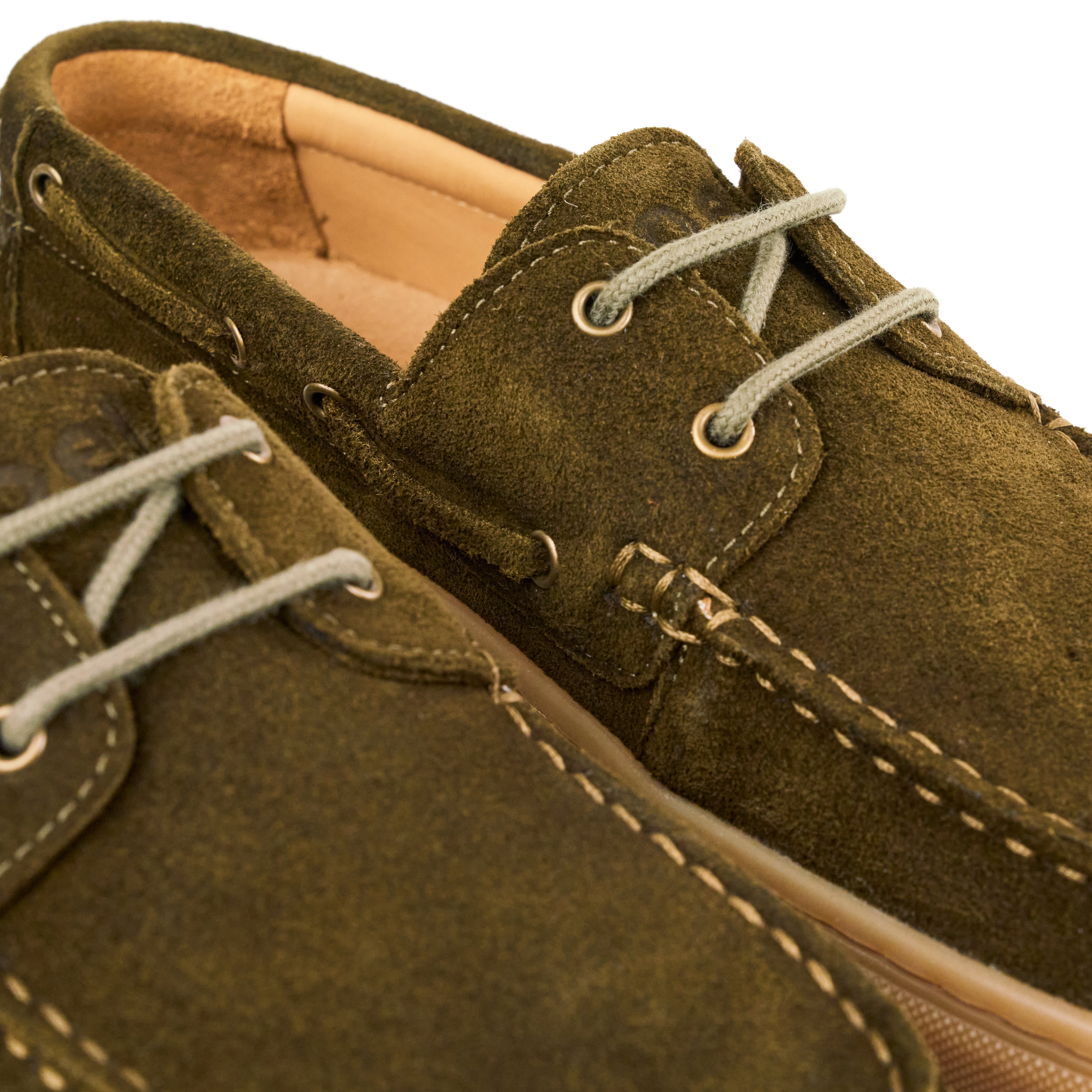 Koel Hivera Suede Khaki - Naúticos barefoot de mujer verdes