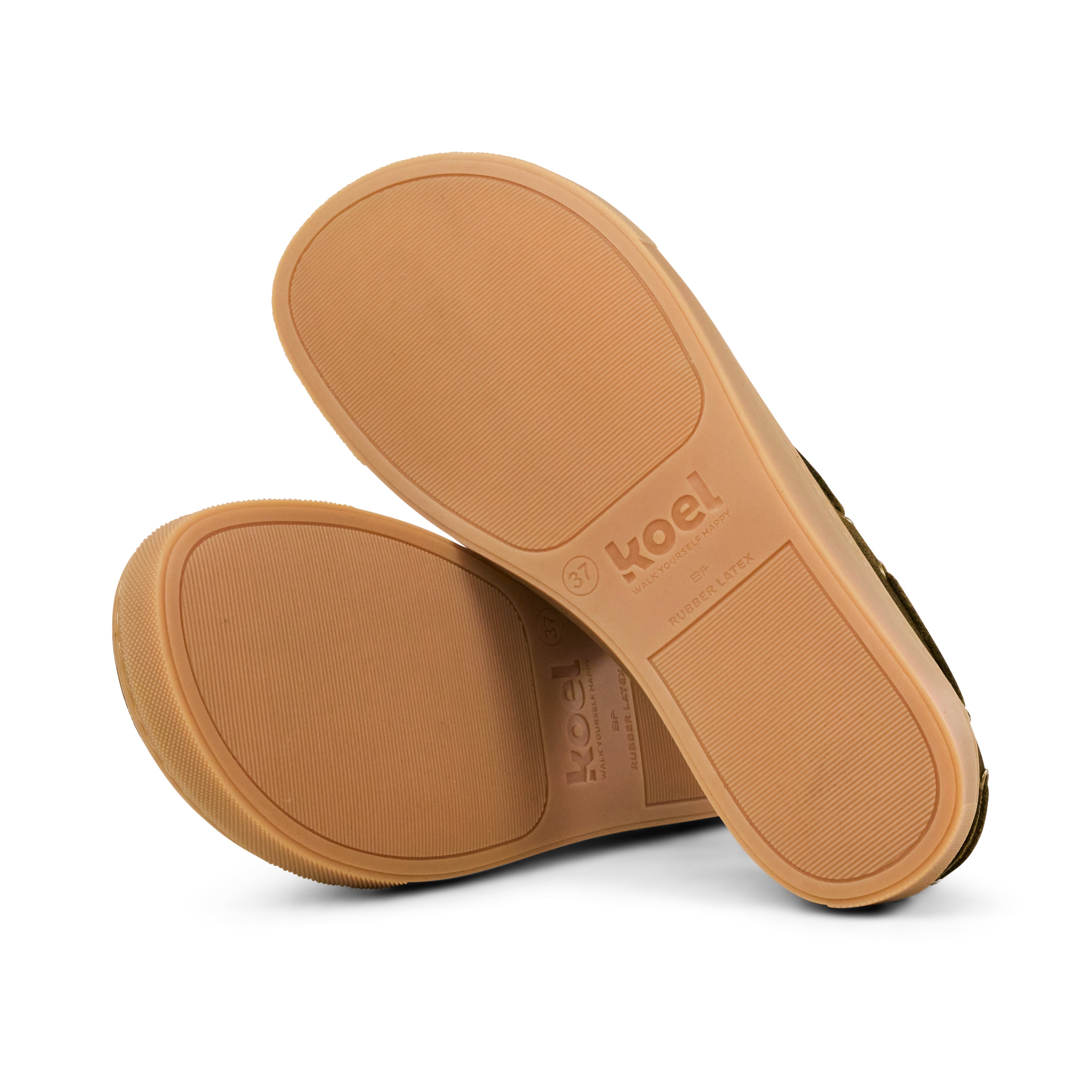 Koel Hivera Suede Khaki - Naúticos barefoot de mujer verdes