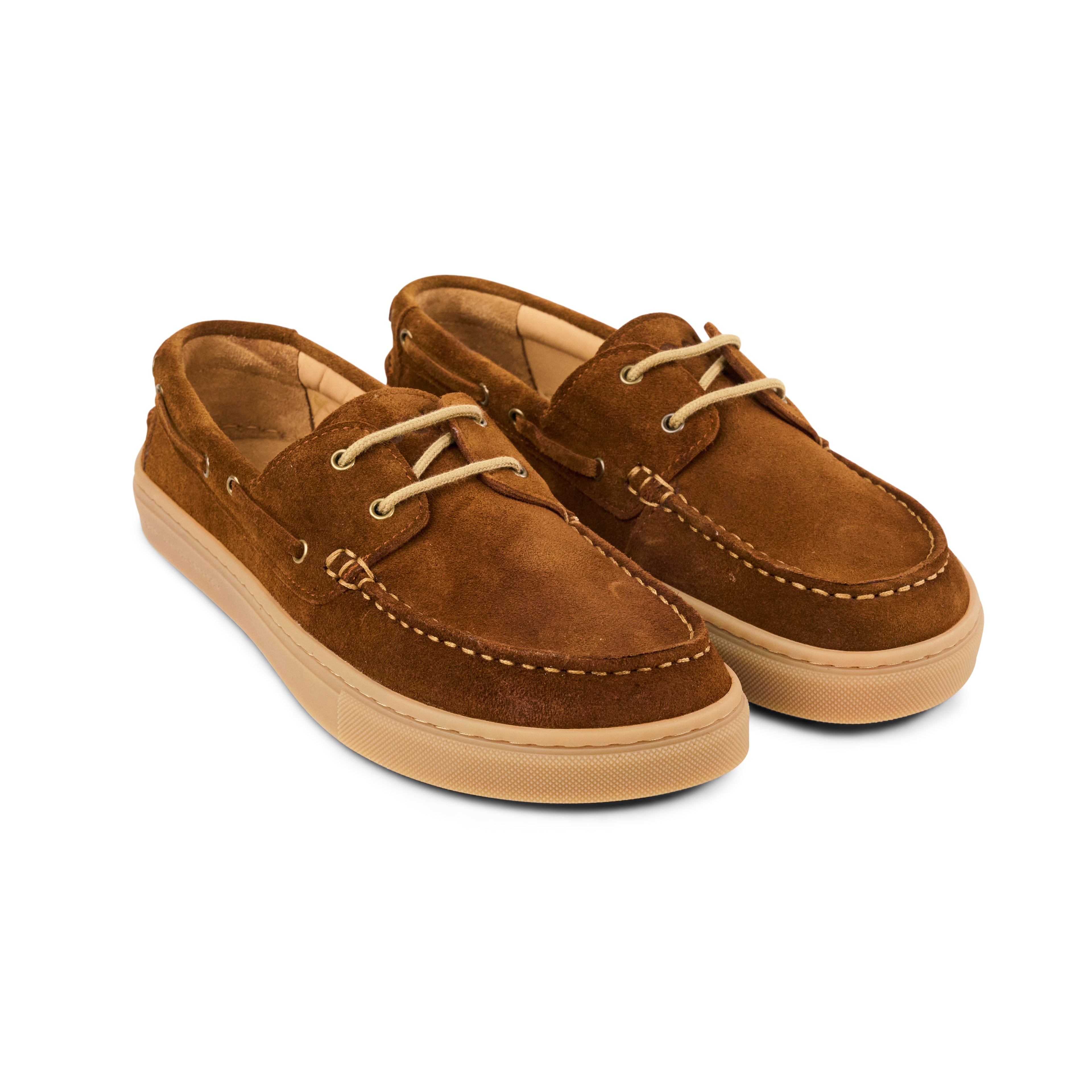 Koel Hivera Suede Cognac - Naúticos Barefoot de mujer marrones