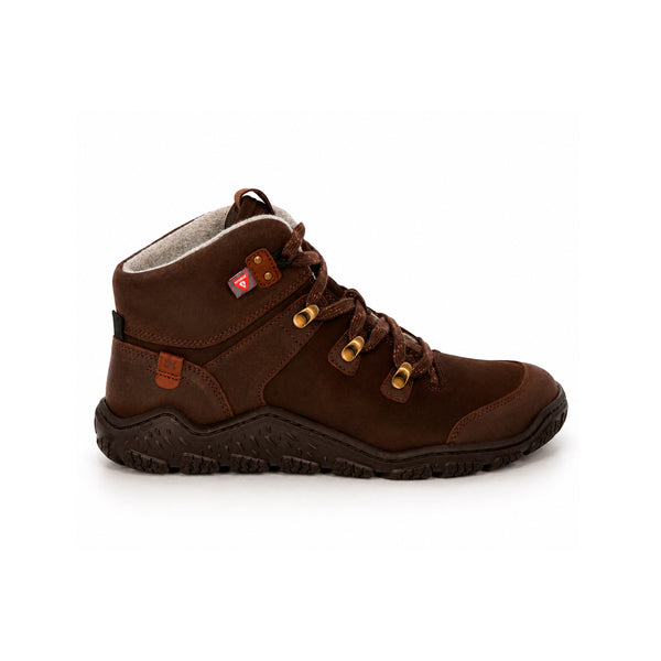 Koel Roba 2.0 Merino Brown  - Botines barefoot calientes de mujer para trekking y outdoor marrones