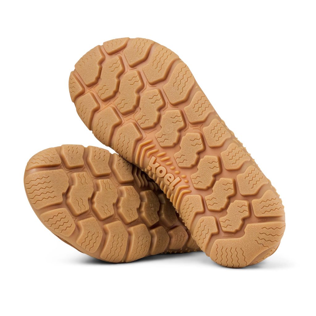 Koel Ralph Suede Beige - Zapatillas barefoot ligeras para senderismo y trekking media montaña