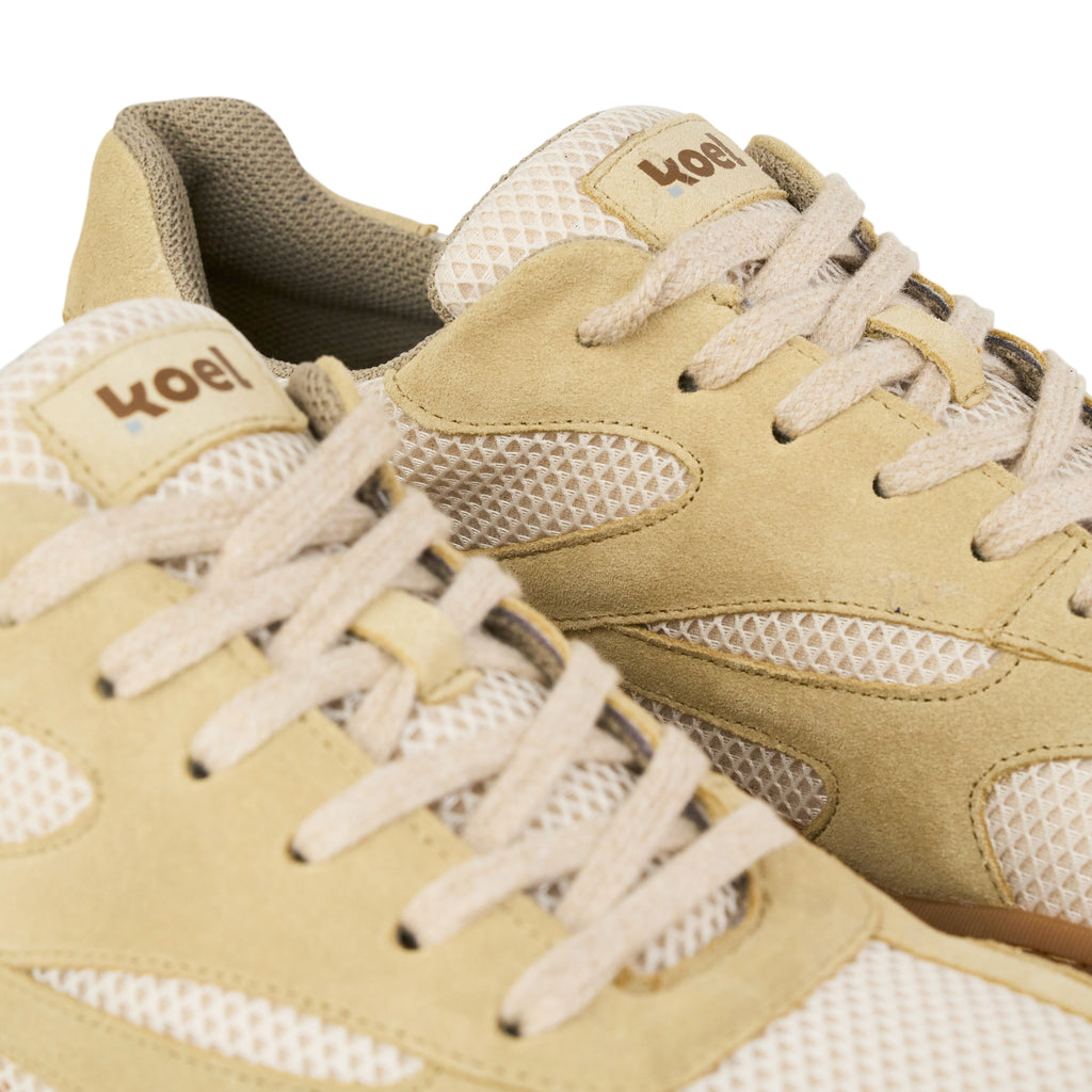 Koel Ralph Suede Beige - Zapatillas barefoot ligeras para senderismo y trekking media montaña
