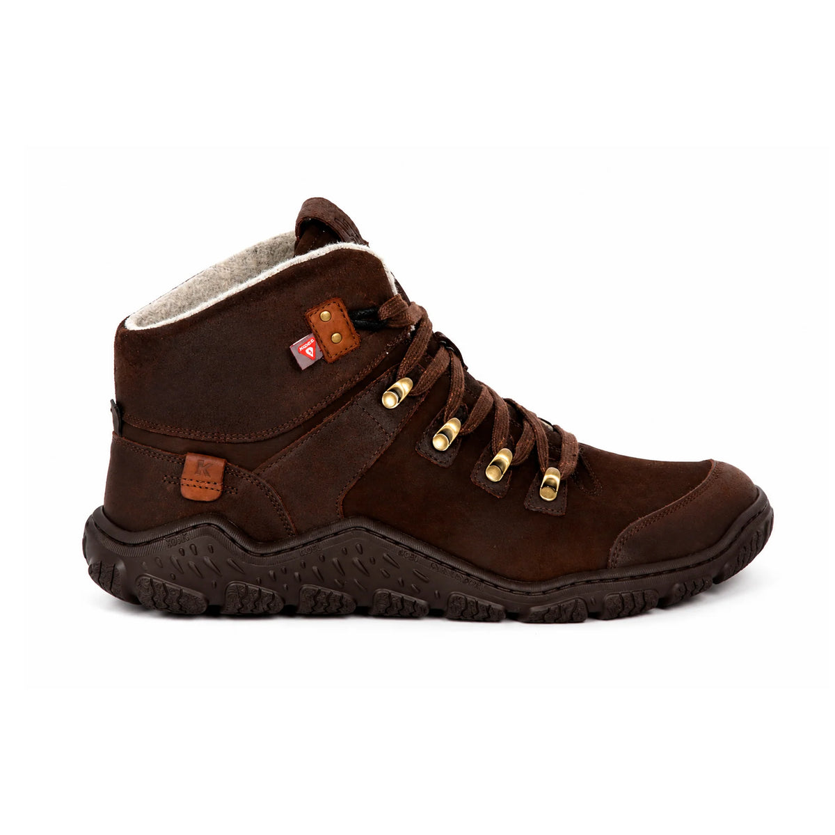 Koel Robo 2.0 Merino Brown  - Botines barefoot calientes para trekking y outdoor marrones