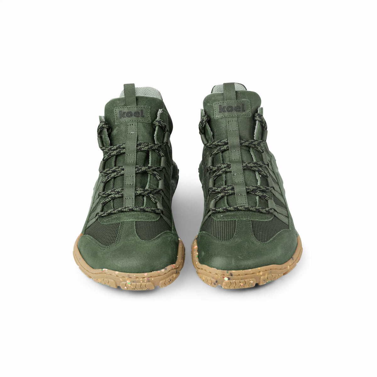 Koel Raxo Suede Green  - Botines barefoot ligeros para senderismo y trekking media montaña