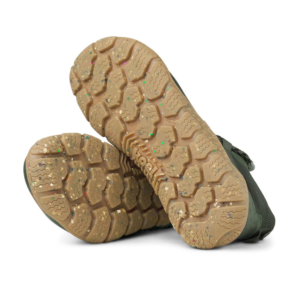 Koel Raxo Suede Green  - Botines barefoot ligeros para senderismo y trekking media montaña