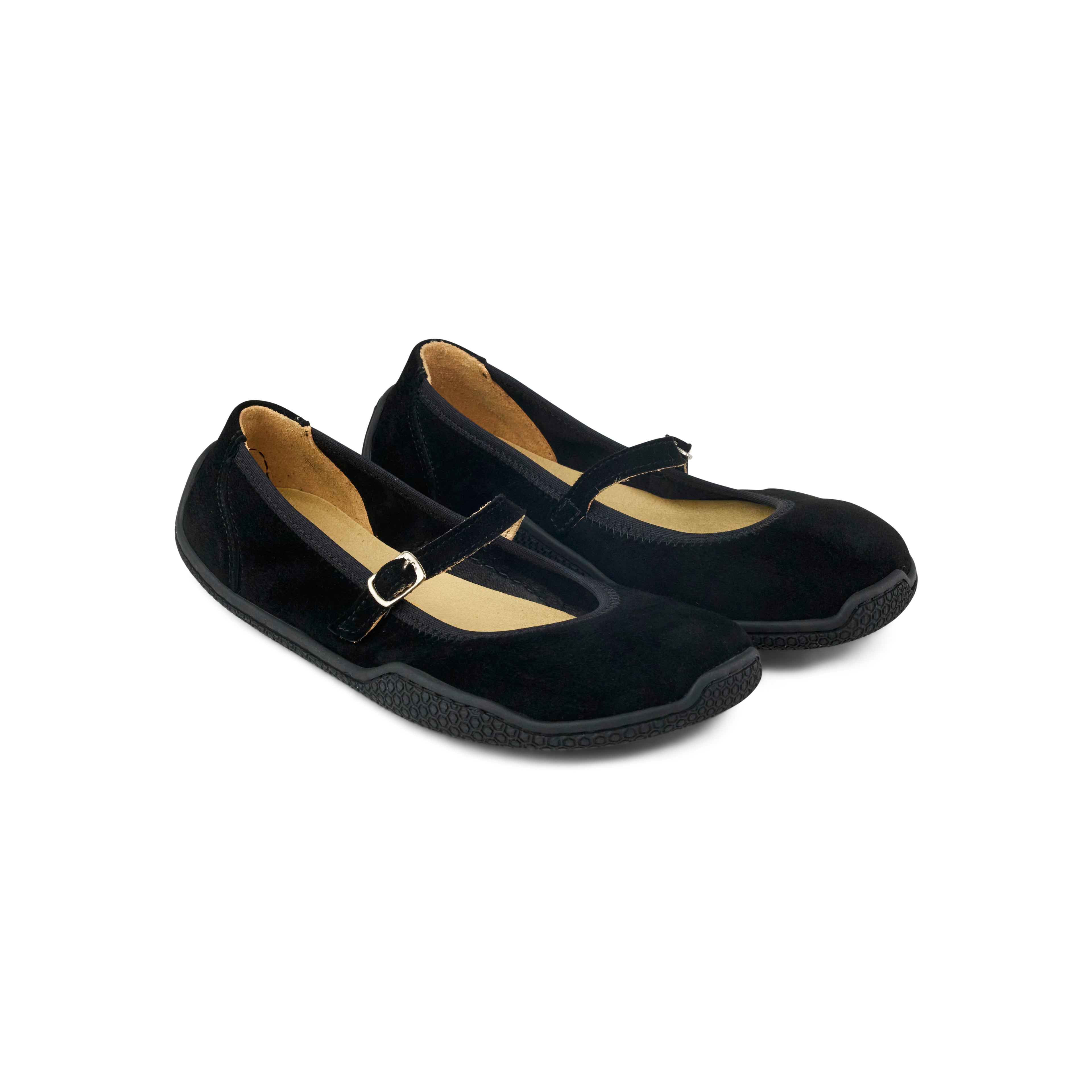 Koel - Valeria Suede Black - bailarinas barefoot de ante negras