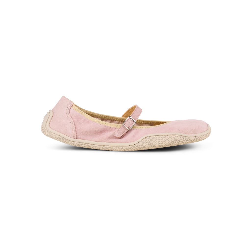 Koel Valeria Suede Pink - bailarinas barefoot de ante rosas