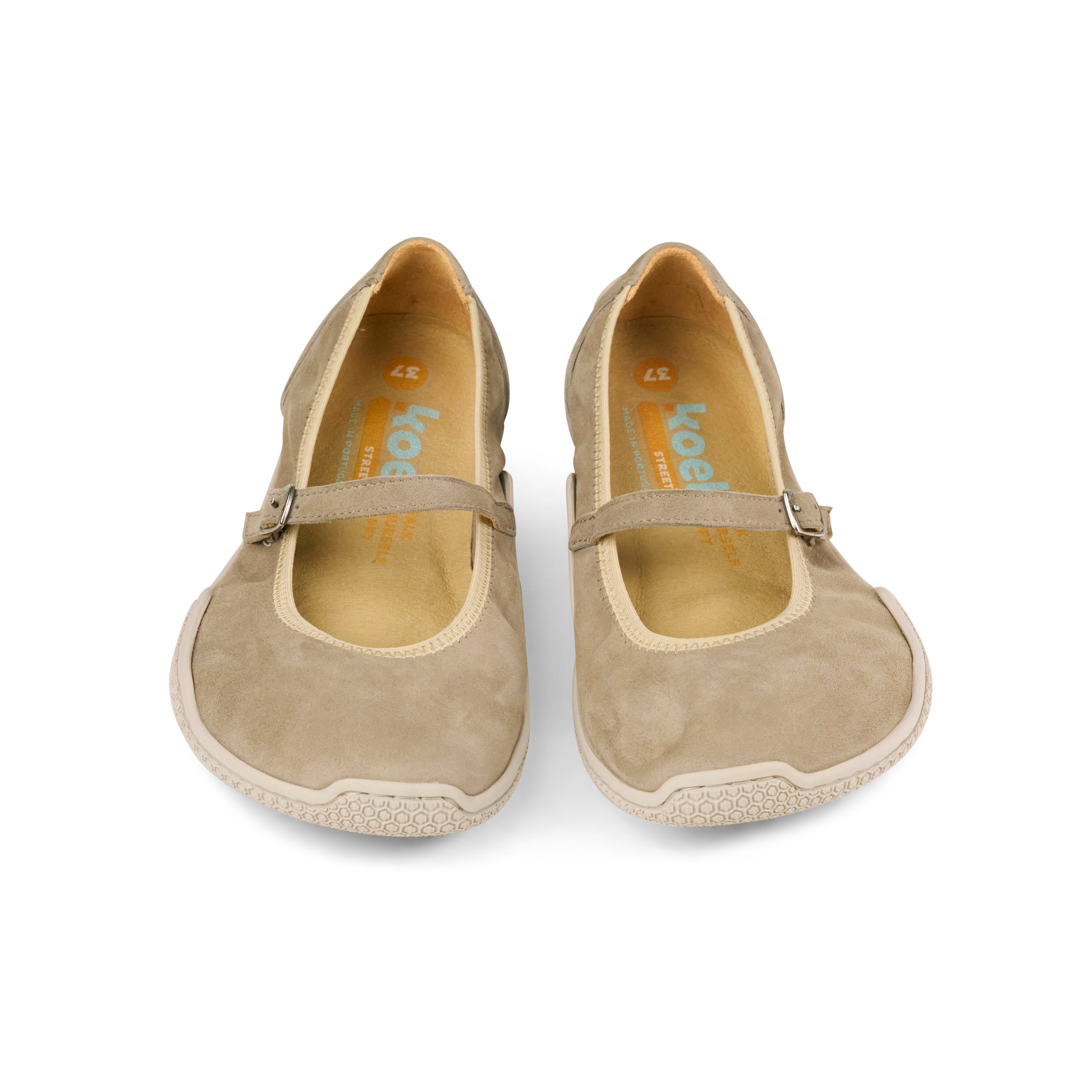 Koel - Valeria Suede Taupe - bailarinas barefoot de ante marrones