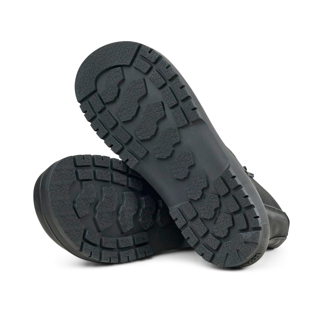 Koel Gavien Suede Felt Black - Botines Chelsea barefoot calientes estilo chunky negros