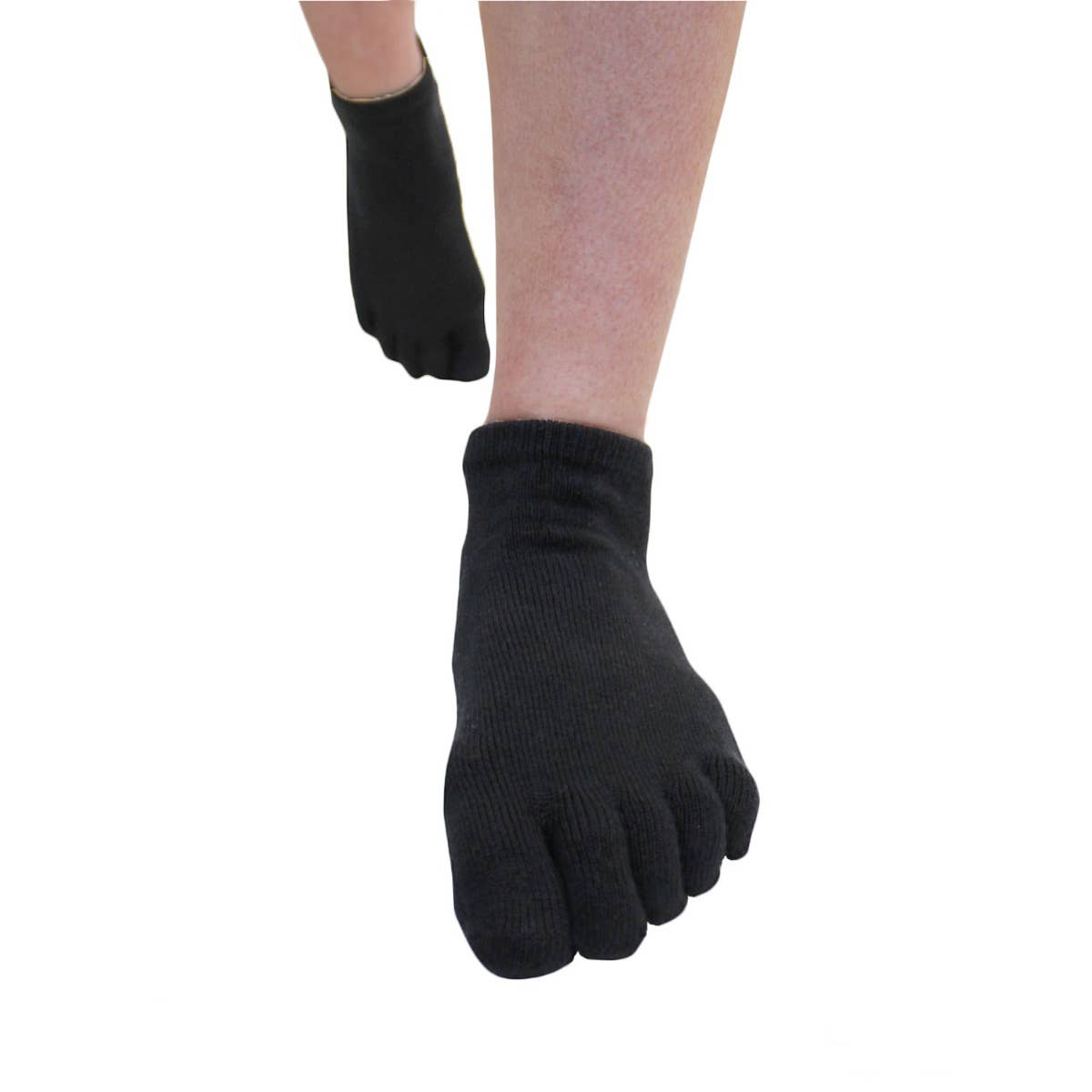 TOETOE - calcetines cortos de dedos - tallas 35-46 / Black