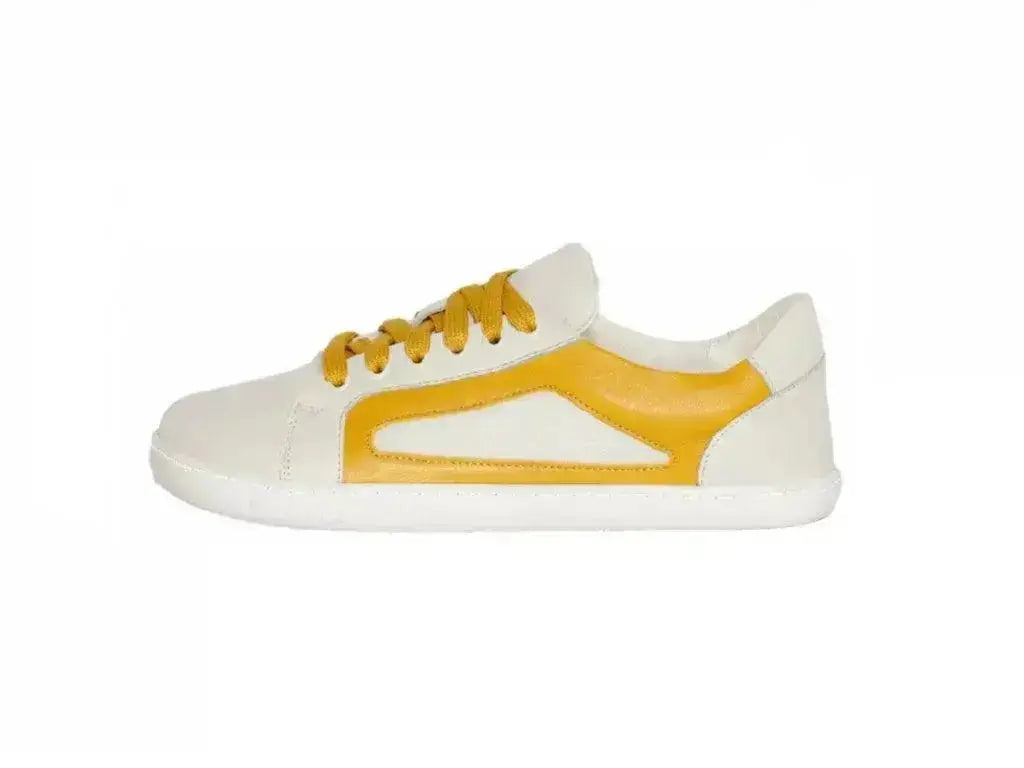 Antal - Aire Yellow - Zapatillas barefoot unisex blanco y amarillo