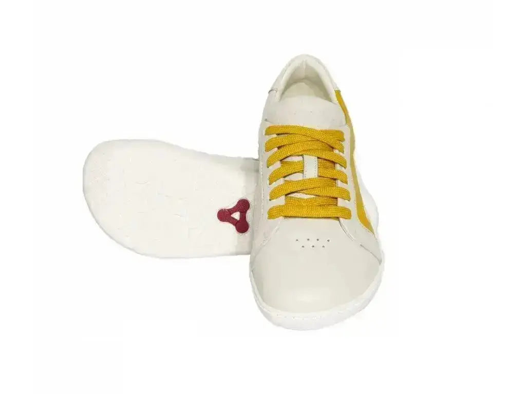 Antal - Aire Yellow - Zapatillas barefoot unisex blanco y amarillo