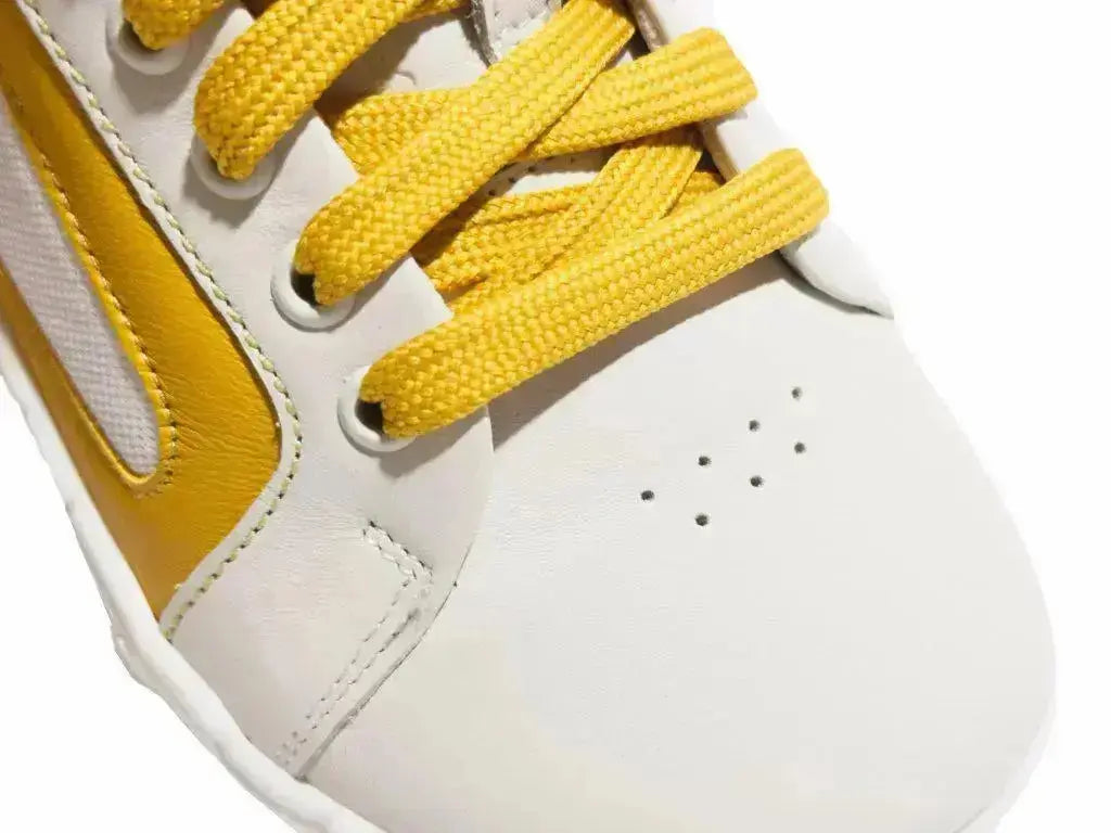 Antal - Aire Yellow - Zapatillas barefoot unisex blanco y amarillo