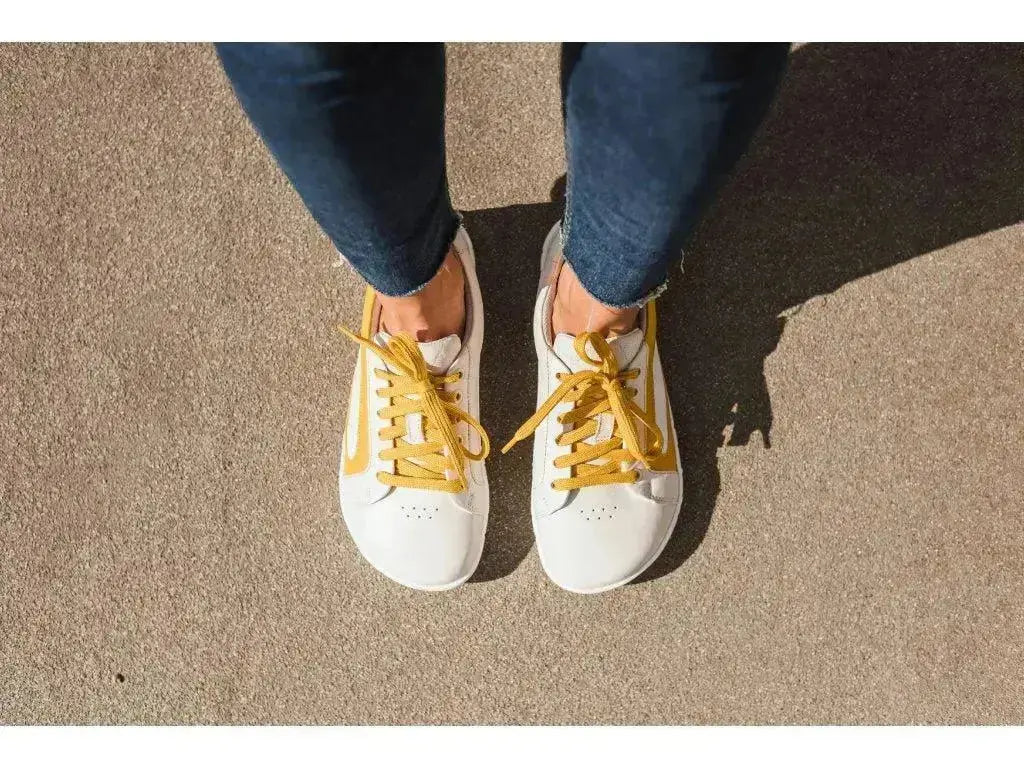 Antal - Aire Yellow - Zapatillas barefoot unisex blanco y amarillo