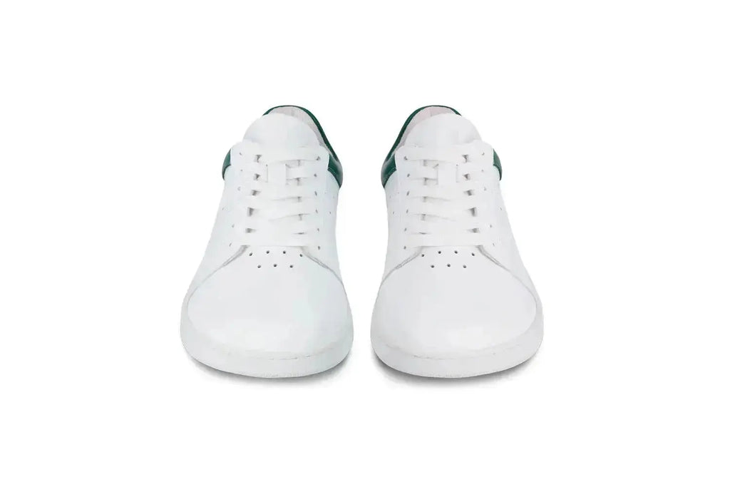 Barebarics - Enigma White & Dark Green - Zapatillas barefoot unisex blanco y verde