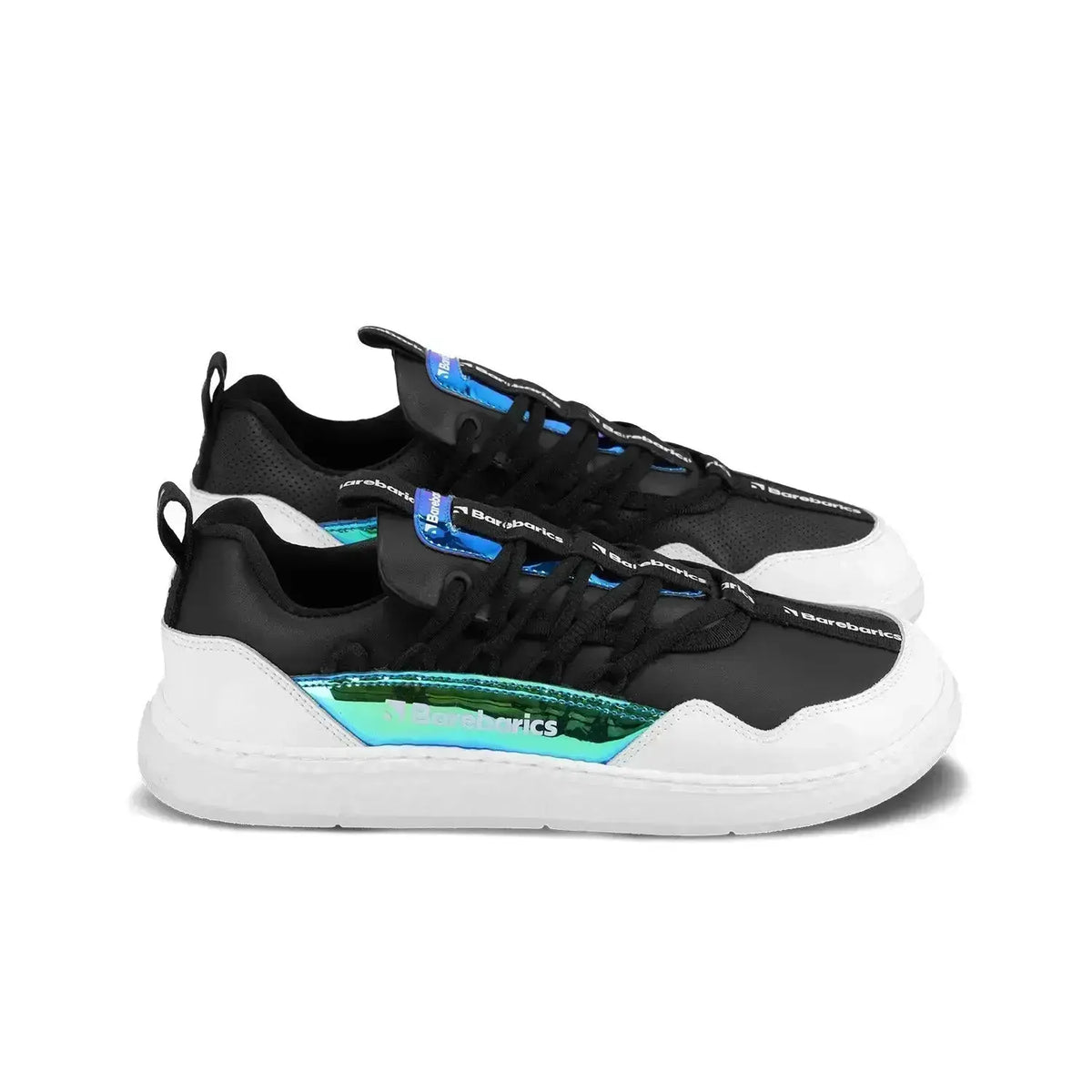 Barebarics - Futura Iridescent Black - Zapatillas barefoot unisex negro y blanco