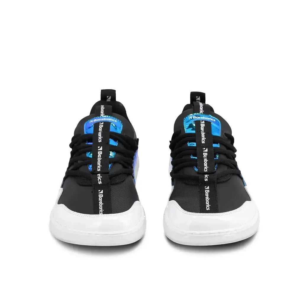 Barebarics - Futura Iridescent Black - Zapatillas barefoot unisex negro y blanco