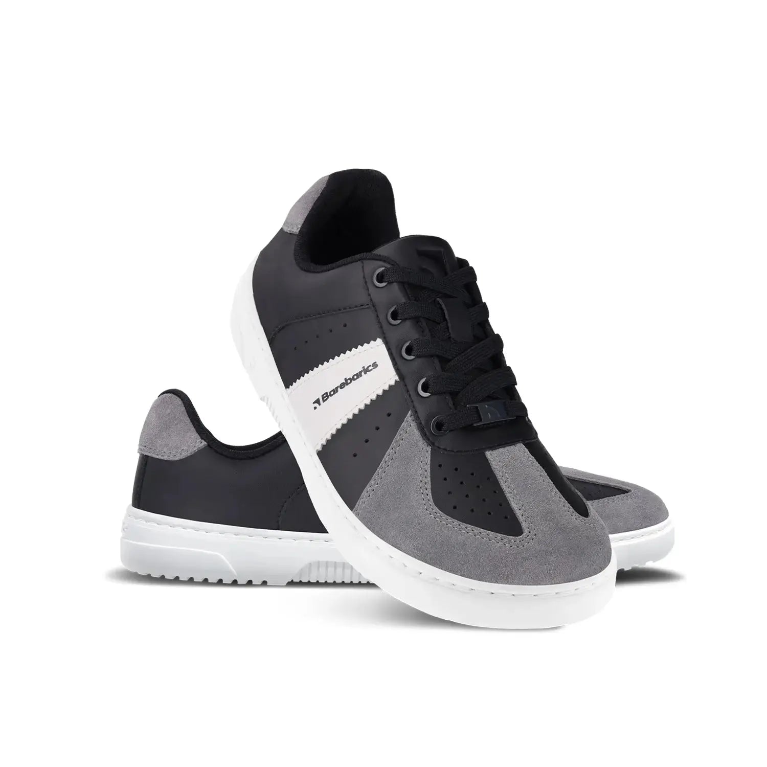 Barebarics - Icara Black & Dark Grey – Zapatillas barefoot unisex negro