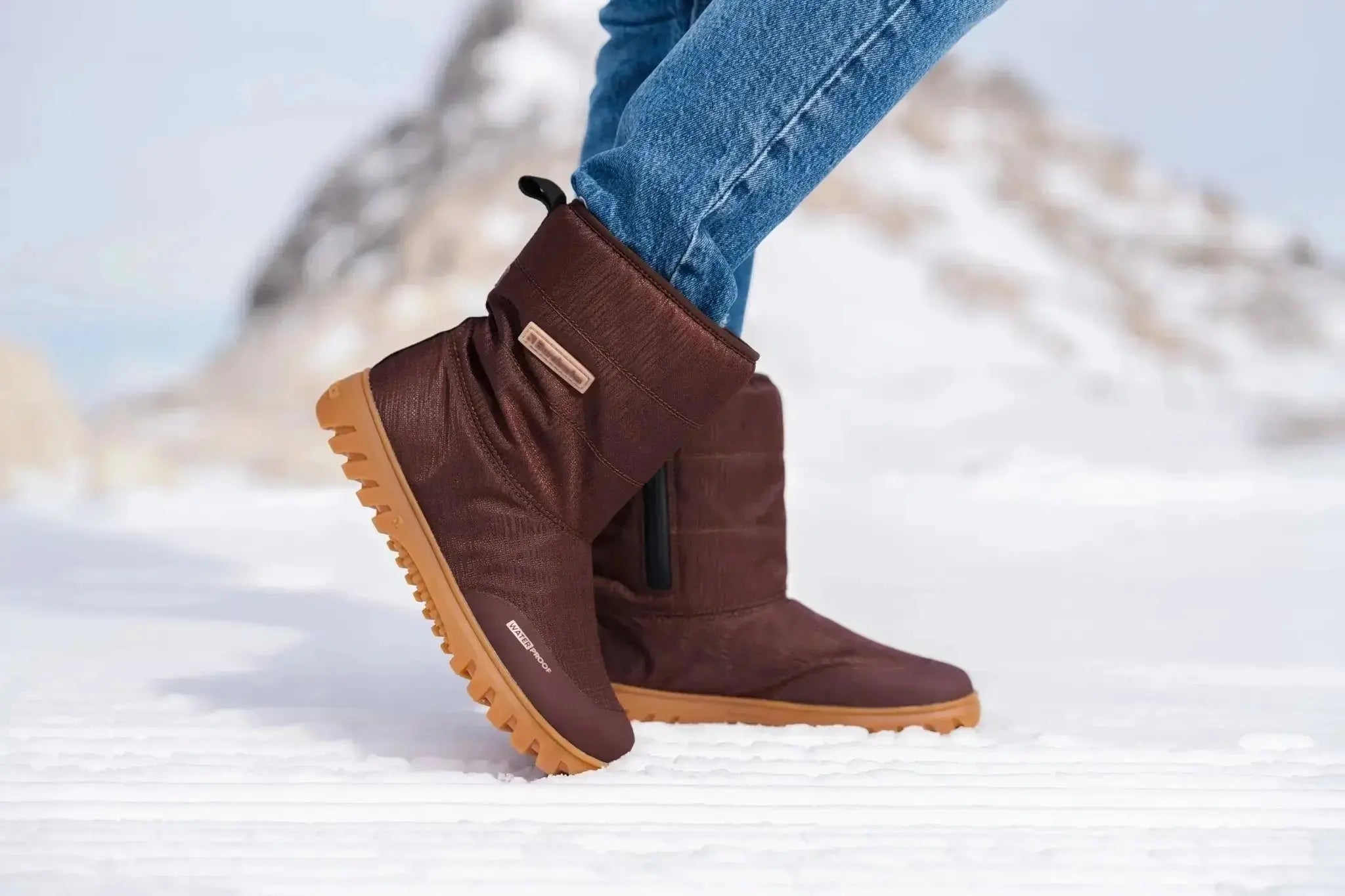 Barebarics - PolarStride Cuivre Brun - Bottes de neige barefoot