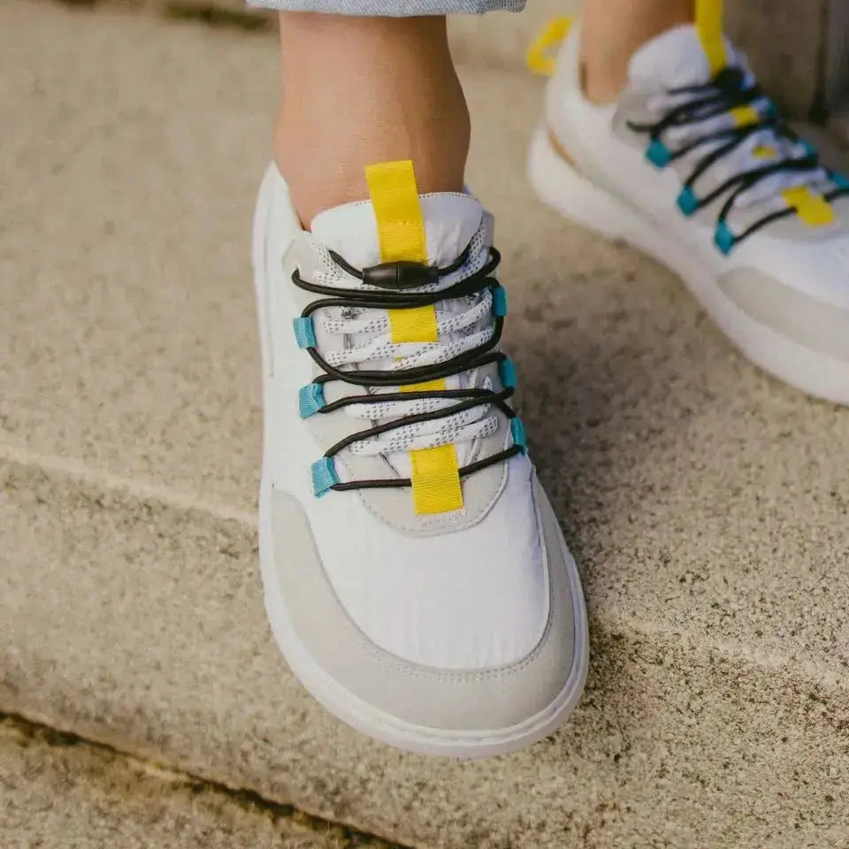 Barebarics - Revive White & Grey - Zapatillas barefoot unisex blanco y gris