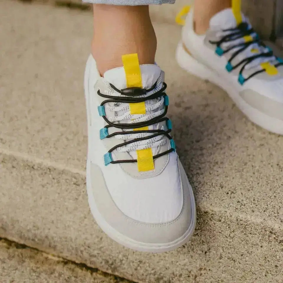 Barebarics - Revive White & Grey - Zapatillas barefoot unisex blanco y gris