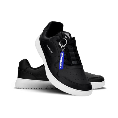 Barebarics - Zing Noir & Blanc Cuir - Chaussures barefoot