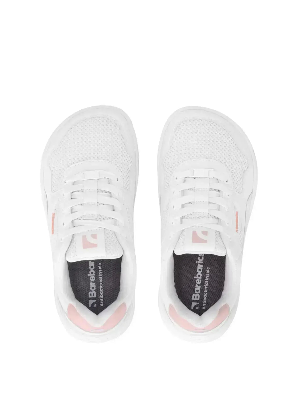 Barebarics - Zing Fresh White & Coral Pink - Zapatillas barefoot frescas unisex rosas