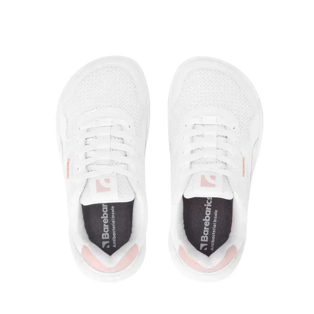 Barebarics - Zing Fresh White & Coral Pink - Zapatillas barefoot frescas unisex rosas