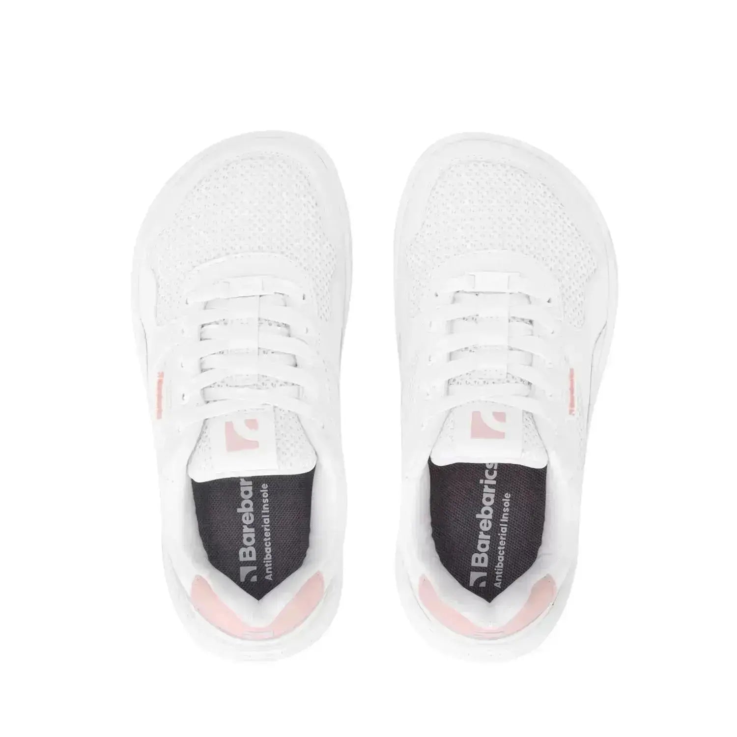 Barebarics - Zing Fresh White & Coral Pink - Zapatillas barefoot frescas unisex rosas