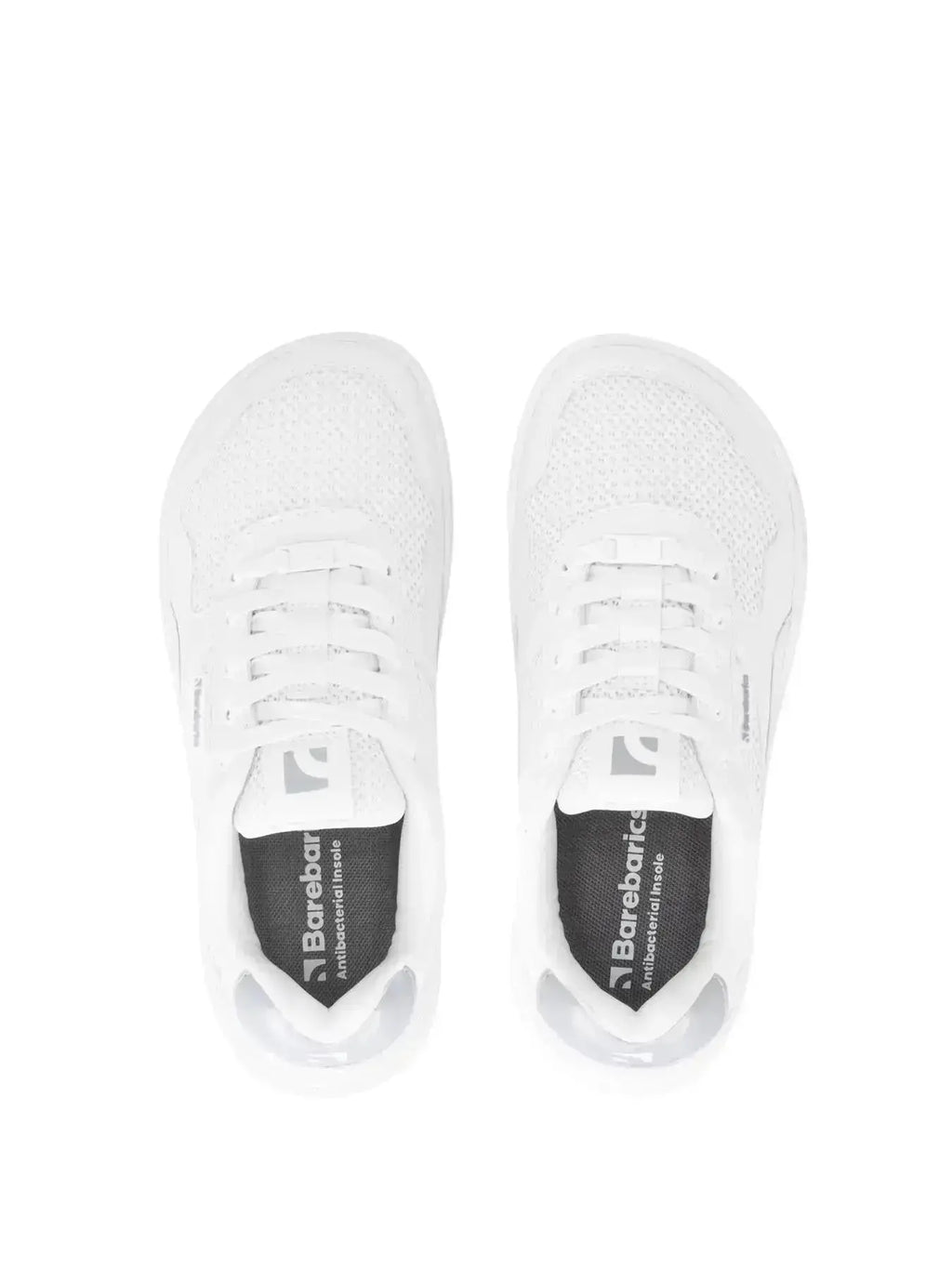 Barebarics - Zing Fresh White & Silver - Zapatillas barefoot frescas unisex blanco y plata