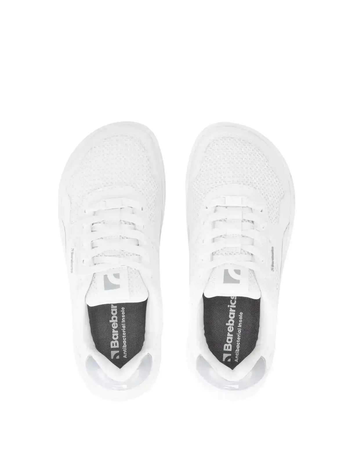 Barebarics - Zing Fresh White & Silver - Zapatillas barefoot frescas unisex blanco y plata