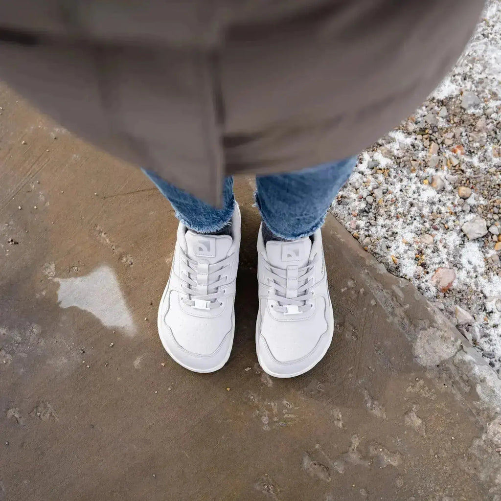 Barebarics - Zing Frost Light Grey - Zapatillas barefoot de invierno unisex gris claro