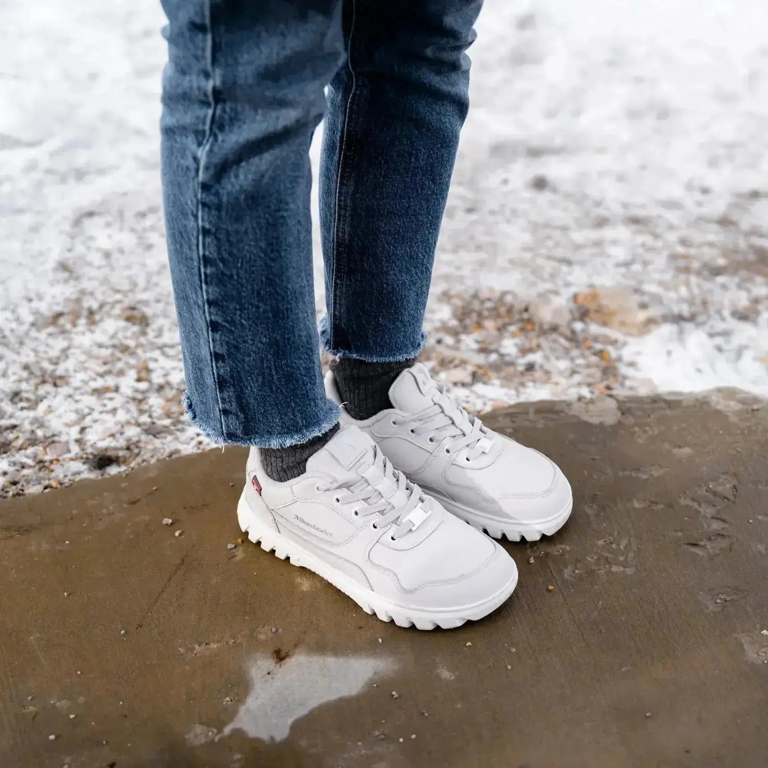 Barebarics - Zing Frost Gris Clair - Chaussures barefoot d'hiver