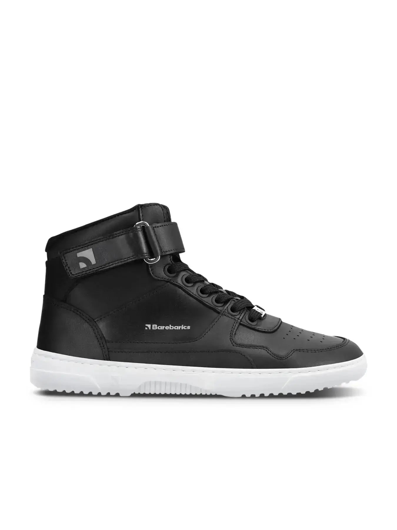 Barebarics - Zing High Top Cuir Noir & Blanc - Bottines de sport barefoot