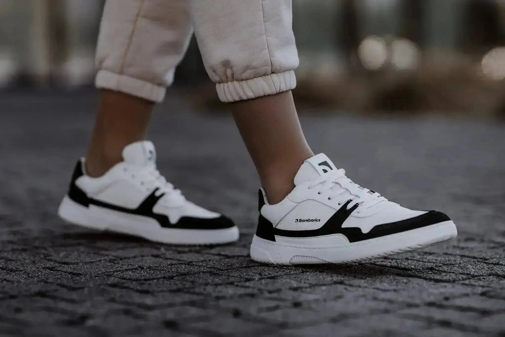 Barebarics - Zing White & Black - Zapatillas barefoot unisex blanco y negro
