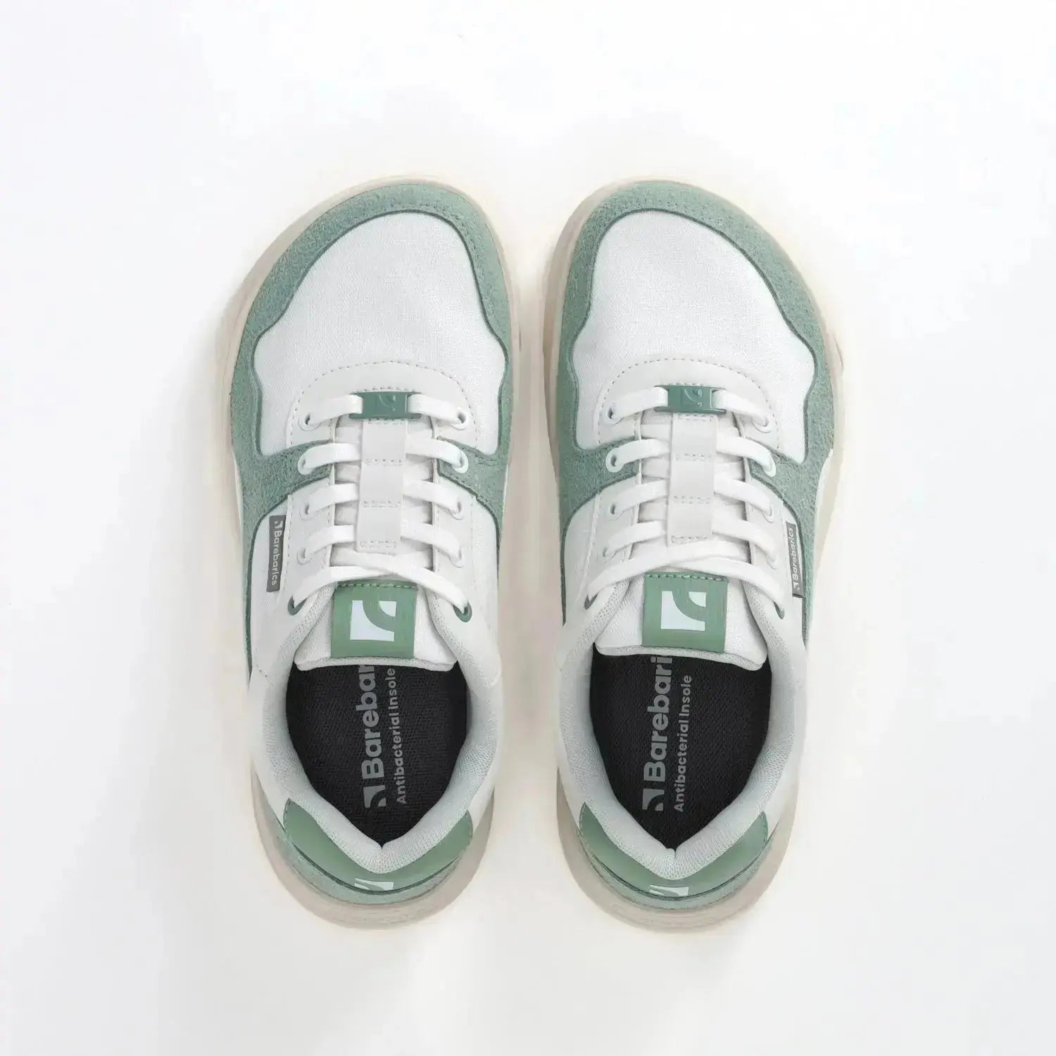 Barebarics - Zing White & Green - Zapatillas barefoot unisex blanco y verde