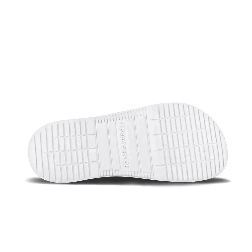 Barebarics - Zing White & Light Grey Leather - Zapatillas barefoot unisex blanco y gris claro