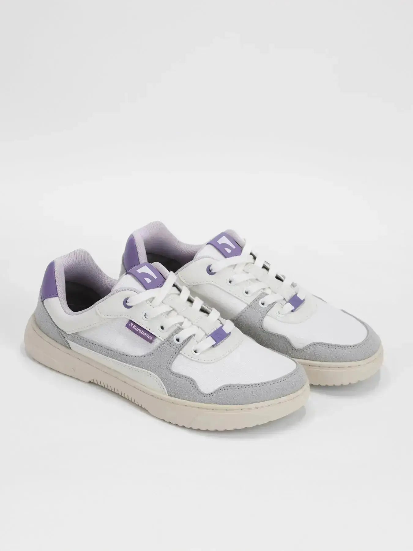 Barebarics - Zing White & Purple - Zapatillas barefoot unisex blanco y morado