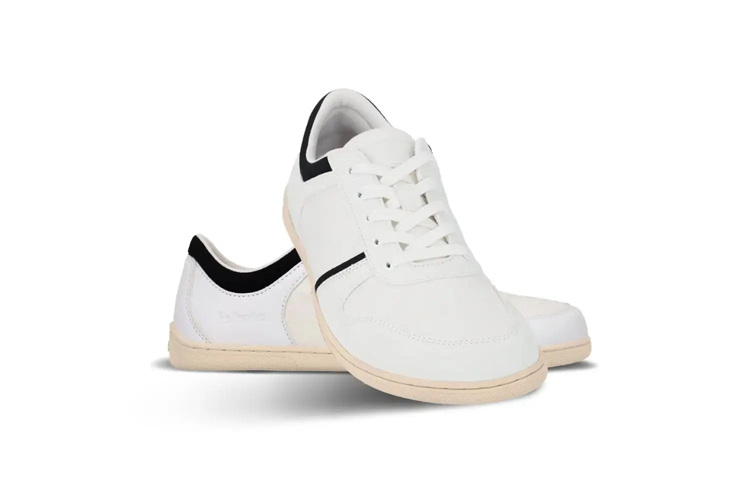 Be Lenka - Echo White & Black Vegan - Zapatillas barefoot unisex veganas blanco y negro