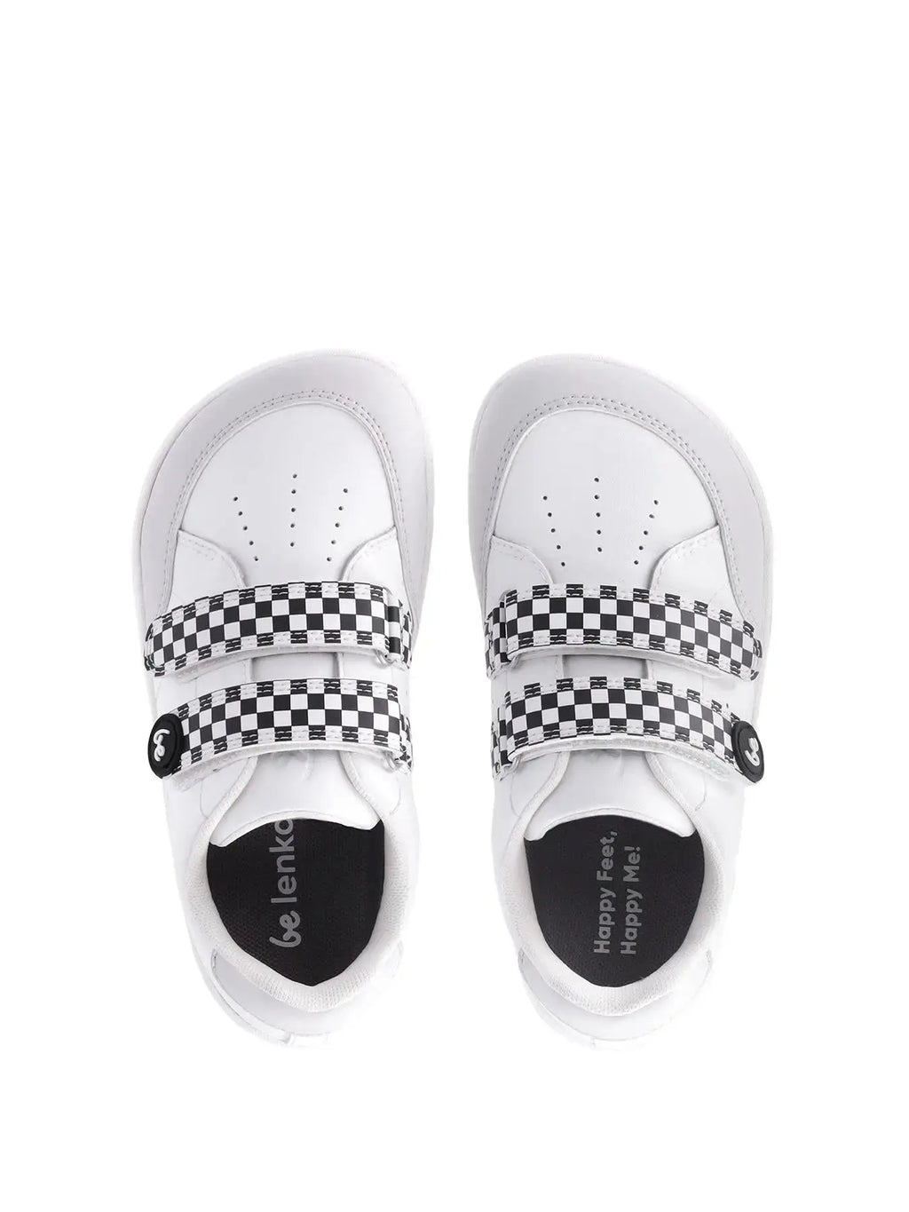 Be Lenka Kids - Energise White & Checkerboard - Chaussures barefoot