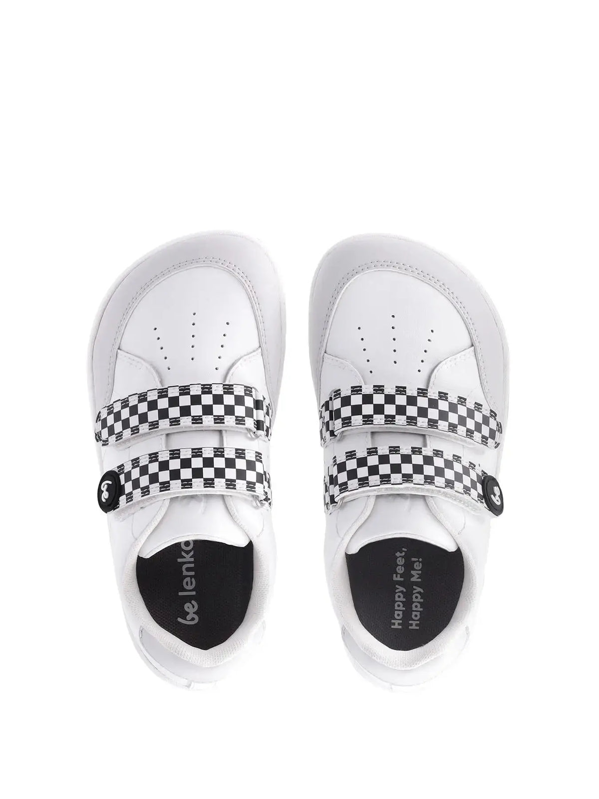 Be Lenka Kids - Energise White & Checkerboard - Chaussures barefoot