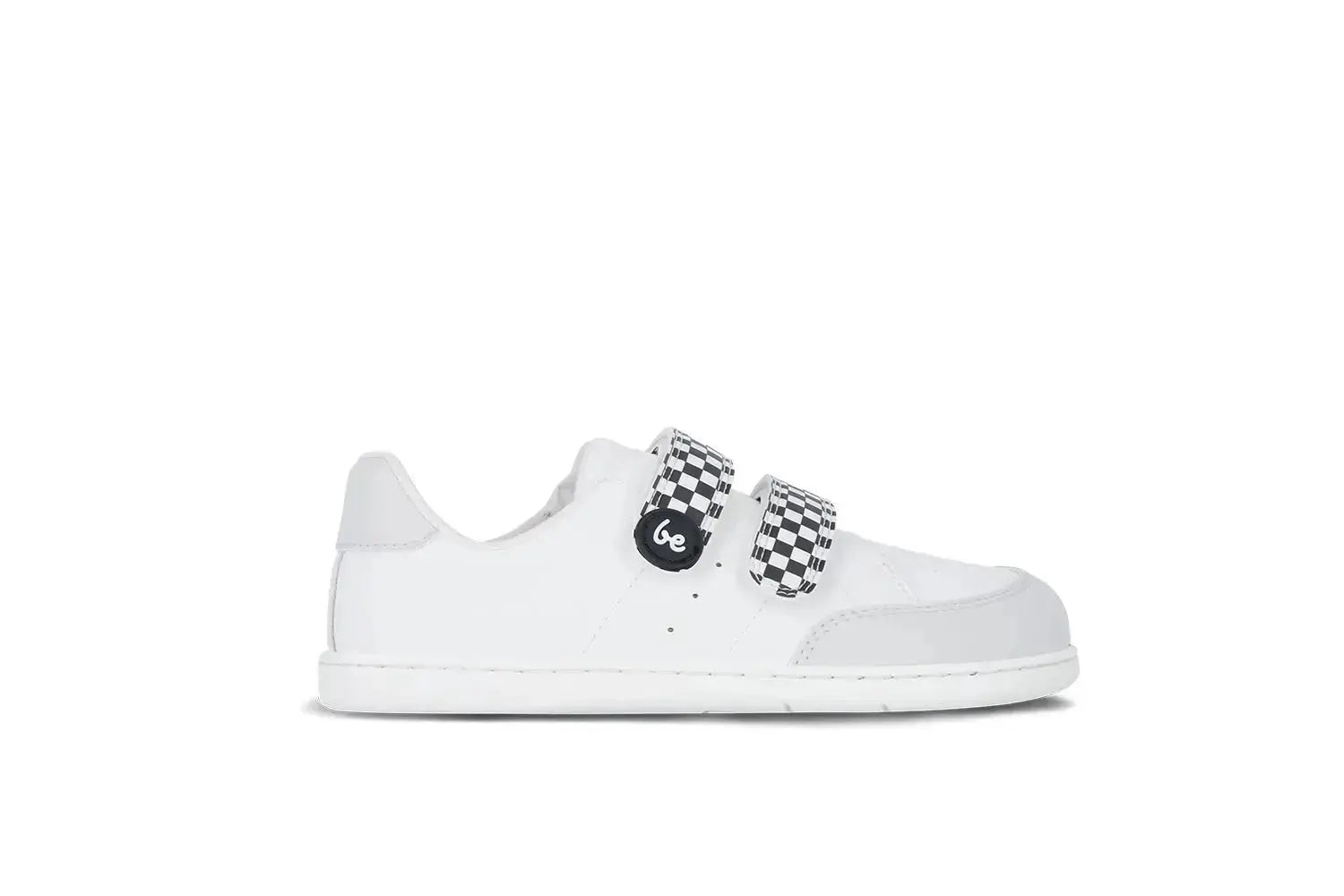 Be Lenka Kids - Energise White & Checkerboard - Zapatillas barefoot infantiles blancas
