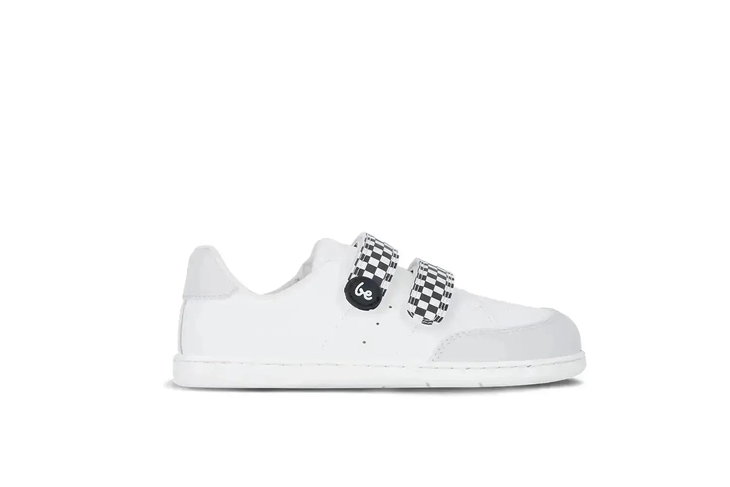 Be Lenka Kids - Energise White & Checkerboard - Zapatillas barefoot infantiles blancas