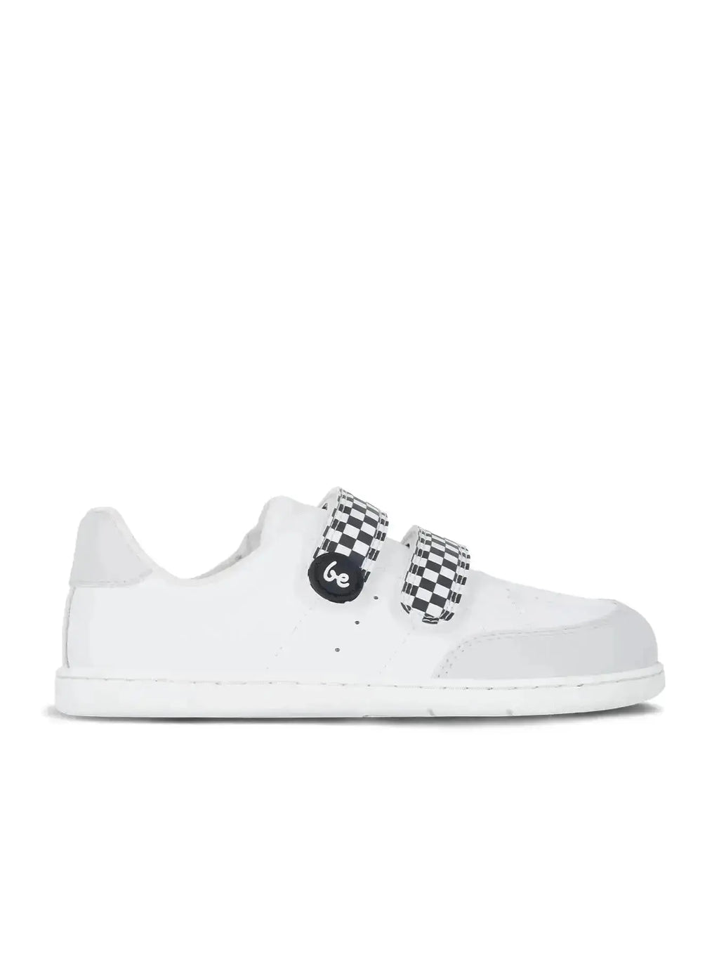 Be Lenka Kids - Energise White & Checkerboard - Zapatillas barefoot infantiles blancas
