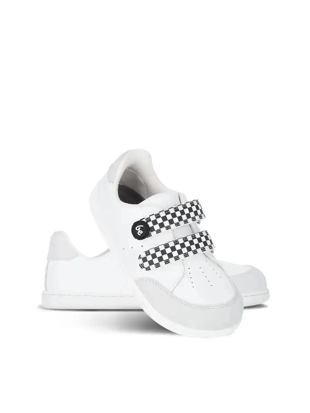 Be Lenka Kids - Energise White & Checkerboard - Zapatillas barefoot infantiles blancas