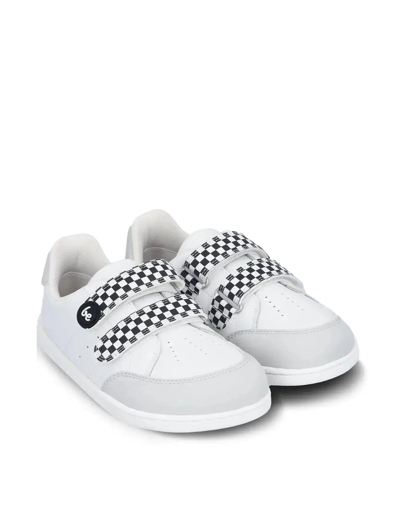 Be Lenka Kids - Energise White & Checkerboard - Zapatillas barefoot infantiles blancas
