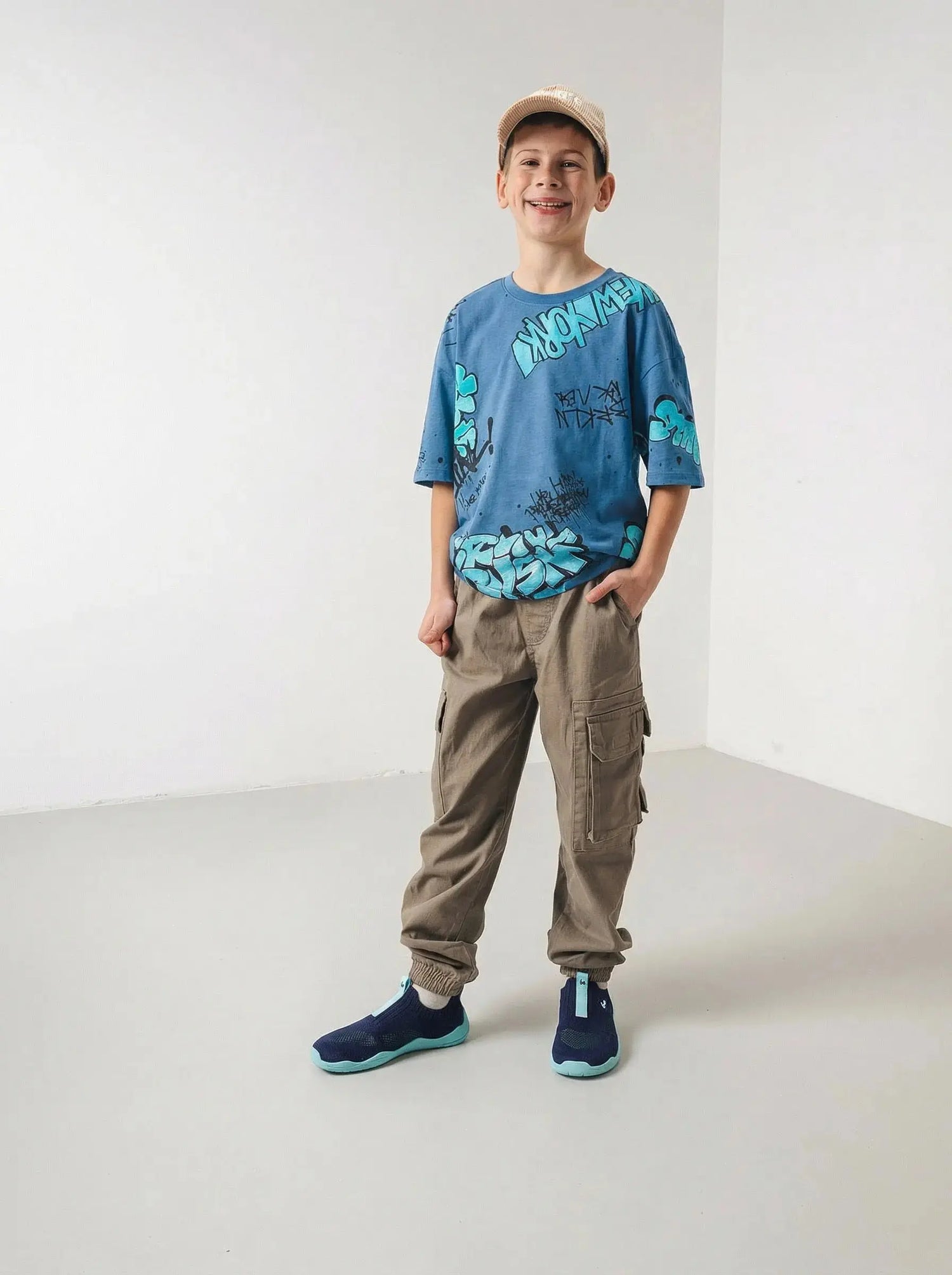 Be Lenka Kids - Luppo Junior Blue & Aqua - Slip-on barefoot