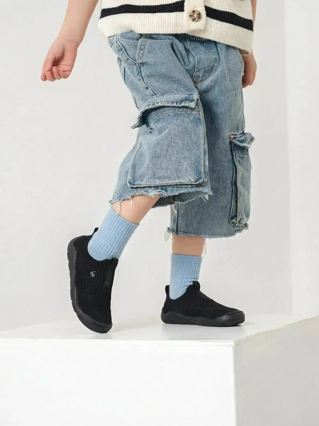 Be Lenka Kids - Luppo Preschool All Black - Chaussures barefoot slip-on