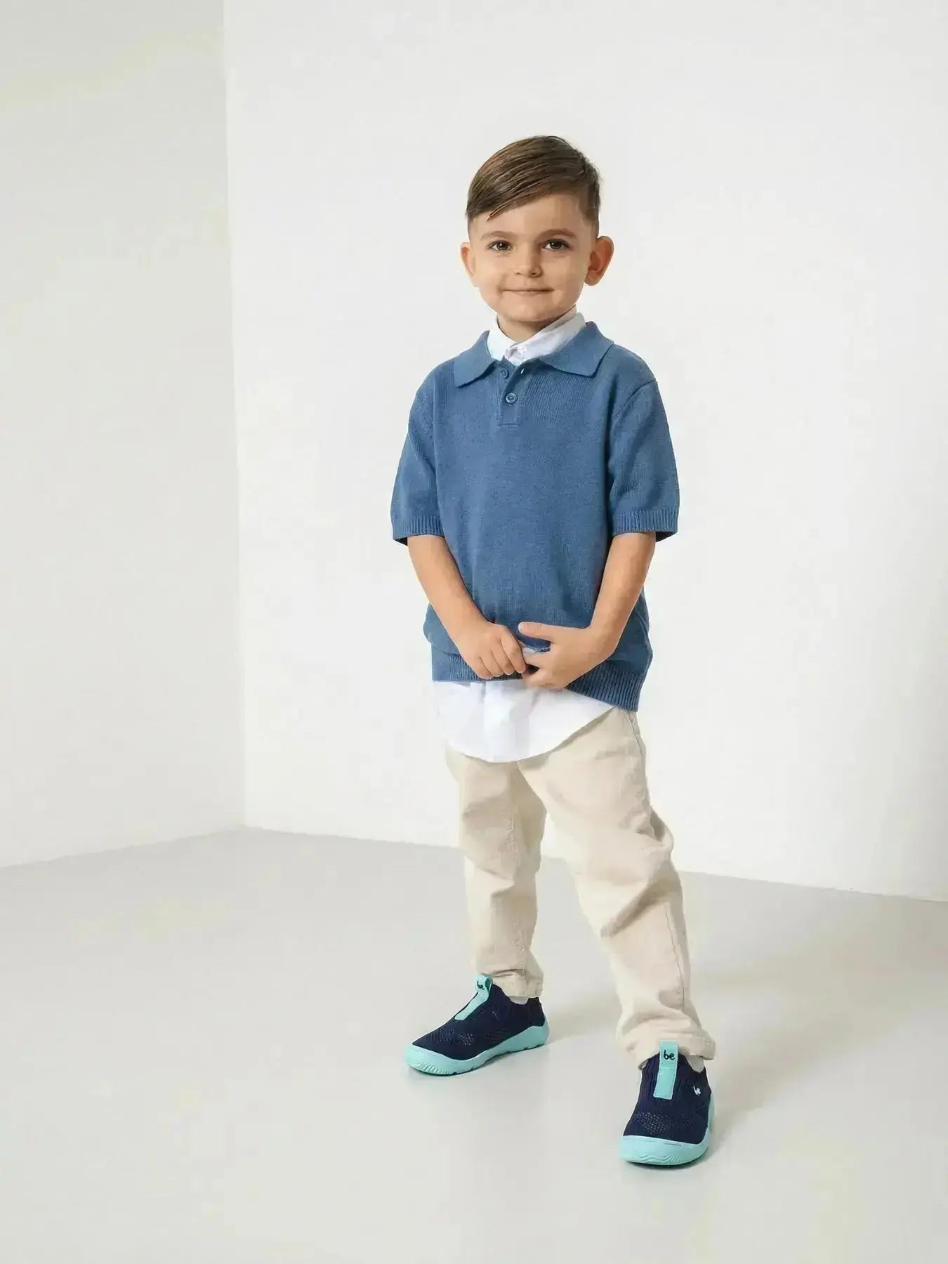 Be Lenka Kids - Luppo Preschool Bleu & Aqua - Chaussures minimalistes à enfiler